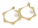 gold earrings made of stainless steel