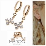 gold plated earrings with exclusive cubic zirconia