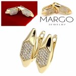 gold plated earrings with exclusive cubic zirconia