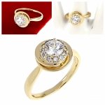 gold ring 18,60mm. gold-plated engagement xuping