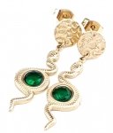 gold earrings made of stainless steel