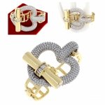 gold ring 17,00mm. gold-plated engagement xuping