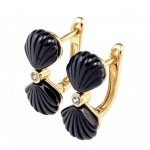gold plated earrings with exclusive cubic zirconia