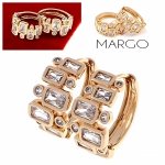 gold plated earrings with exclusive cubic zirconia
