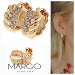 gold plated earrings with exclusive cubic zirconia