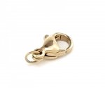 GOLD PLATED CARABINER 12MM FOR BRACELET OR CHAIN