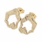 gold earrings made of stainless steel