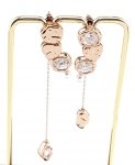 gold plated earrings with exclusive cubic zirconia