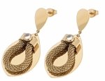 gold earrings made of stainless steel