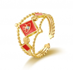 ring 18,30mm gold stainless steel