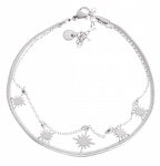 BRACELET, SILVER CELEBRITY STAINLESS STEEL