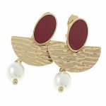 gold earrings made of stainless steel