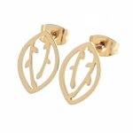 gold earrings made of stainless steel