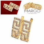 gold plated earrings with exclusive cubic zirconia