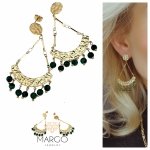 gold earrings made of stainless steel