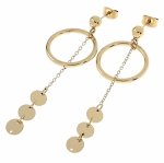 gold earrings made of stainless steel