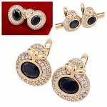 exclusive swarovski gold-plated earrings