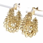 gold earrings made of stainless steel