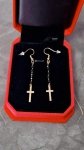 gold earrings made of stainless steel