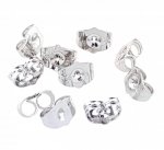 2x Silver Gold Plated White Gold Earring Caps Lamb