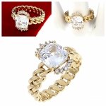 gold ring 18,60mm. gold-plated engagement xuping