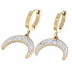 gold earrings made of stainless steel