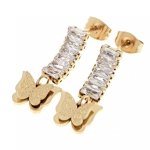 gold earrings made of stainless steel