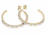 gold earrings made of stainless steel