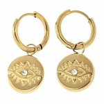gold earrings made of stainless steel