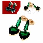 gold plated earrings with exclusive cubic zirconia