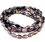 Glass beads faceted strands