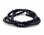 Glass beads faceted strands