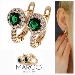 gold plated earrings with exclusive cubic zirconia