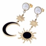 gold earrings made of stainless steel