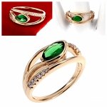 gold ring 18,60mm. gold-plated engagement xuping