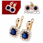 exclusive swarovski gold-plated earrings