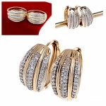 exclusive swarovski gold-plated earrings