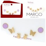 gold plated earrings with exclusive cubic zirconia