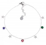 BRACELET, SILVER CELEBRITY STAINLESS STEEL