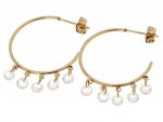 gold earrings made of stainless steel