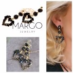 gold plated earrings with exclusive cubic zirconia