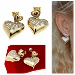 gold plated earrings with exclusive cubic zirconia