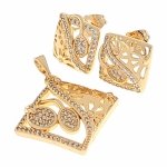 18k gold plated set pendant earrings xuping