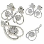 18k gold plated set pendant earrings xuping