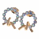 exclusive swarovski gold-plated earrings