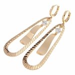 gold plated earrings with exclusive cubic zirconia