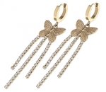 gold earrings made of stainless steel