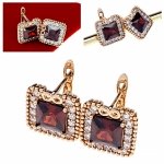 exclusive swarovski gold-plated earrings