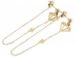 gold earrings made of stainless steel