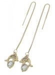 gold earrings made of stainless steel
